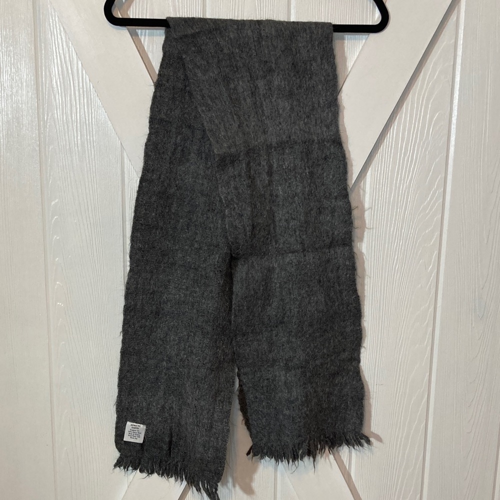 Down to Earth Alpaca Wool Gray Scarf